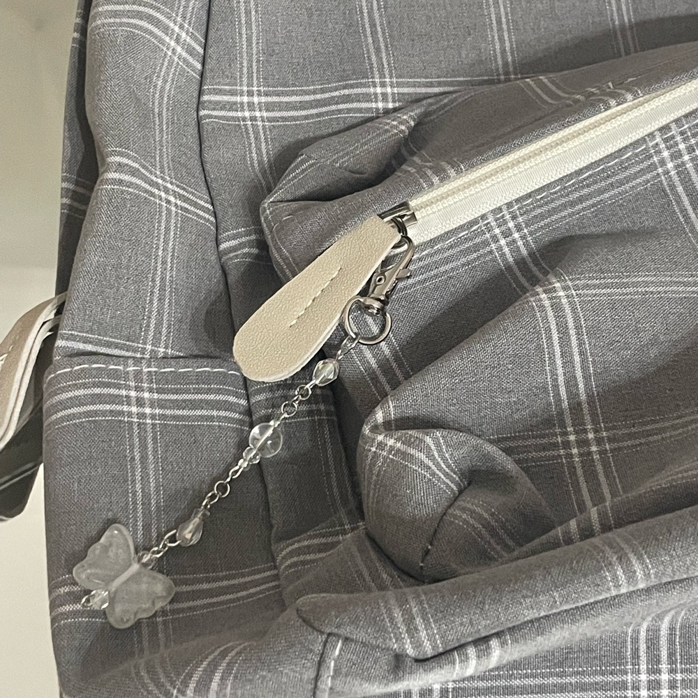 white butterfly keychain